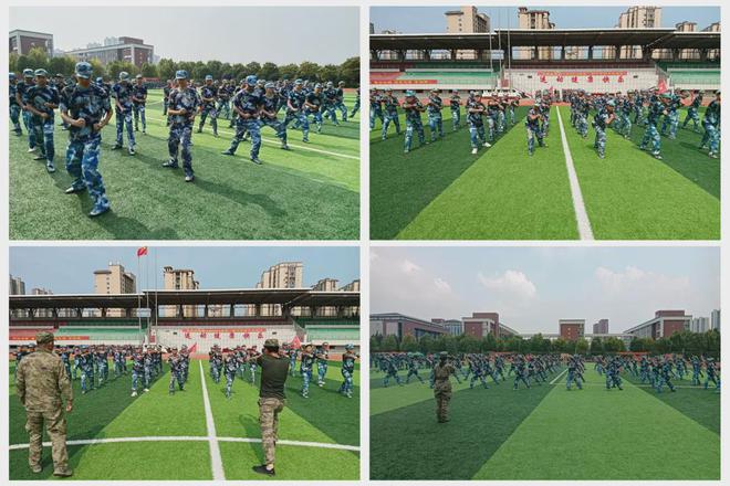 阜南一中2024级高一军训活动之队列训练暨全民健康生活方式宣传月(图2)