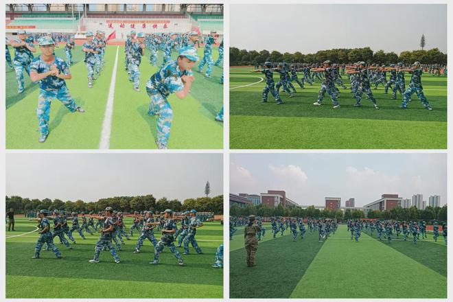阜南一中2024级高一军训活动之队列训练暨全民健康生活方式宣传月(图3)