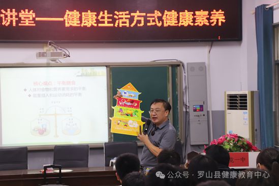 Pg电子网站：罗山县健康教育大讲堂之“健康生活方式素养”走进周党一中