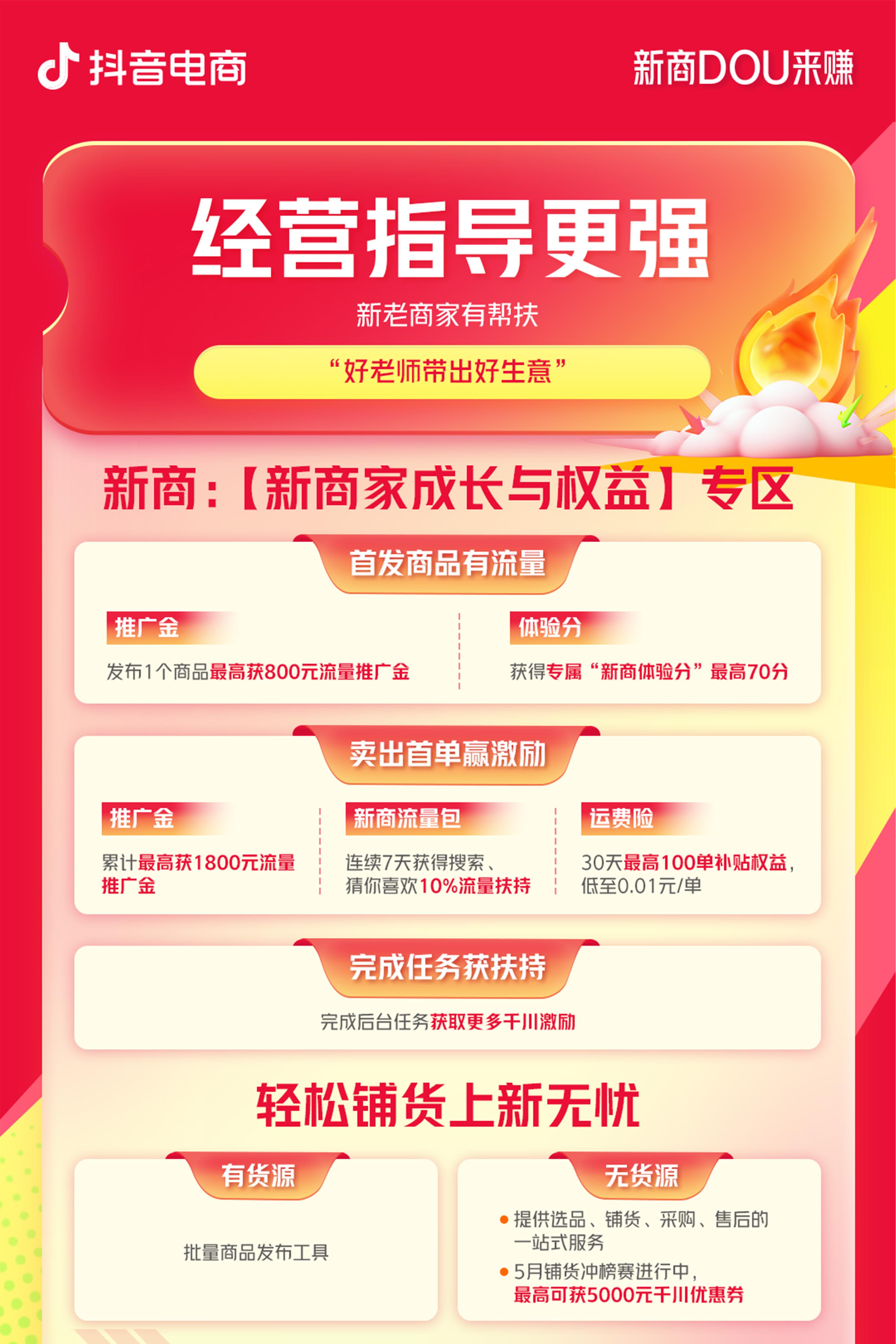 新商DOU来赚！第二季度新商家政策来啦(图3)